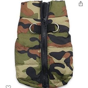 Dog vest in camo print